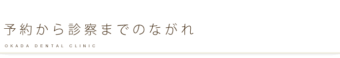 予約から診察までのながれ